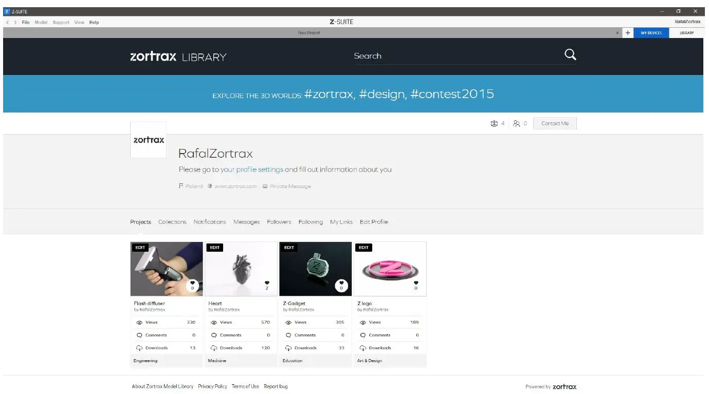 zortrax Model Library App fig 4