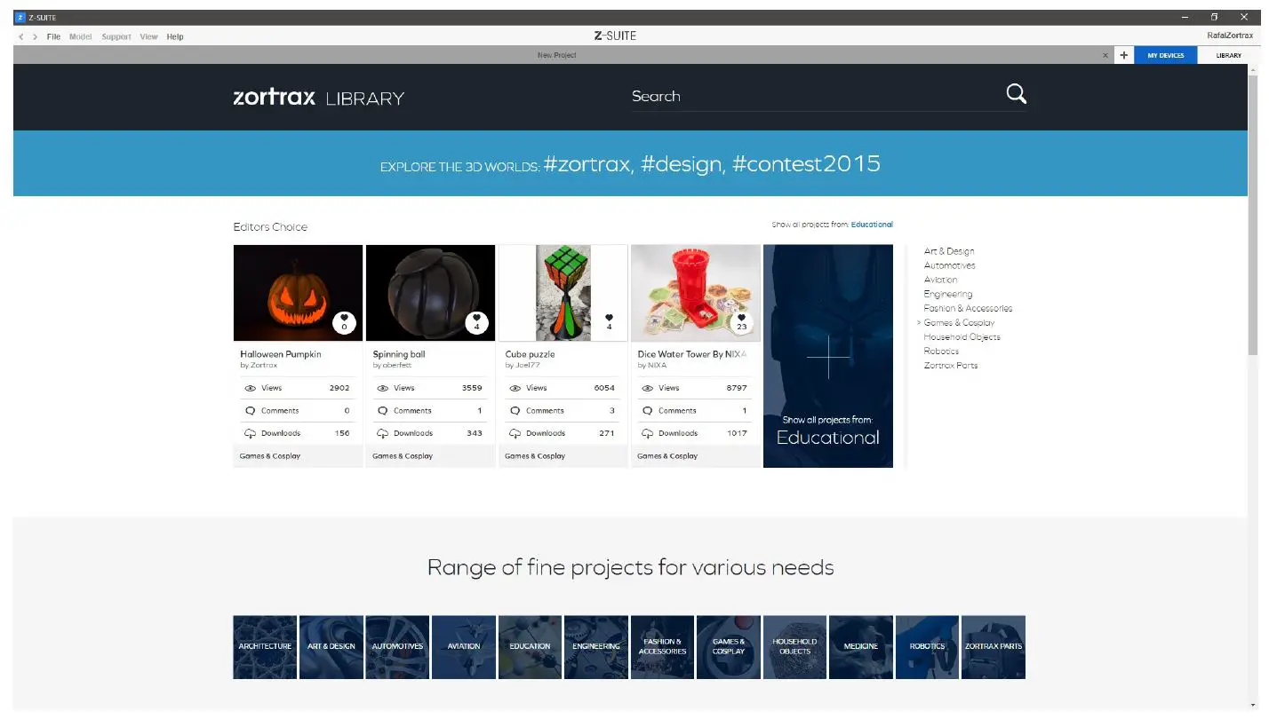zortrax Model Library App fig 7