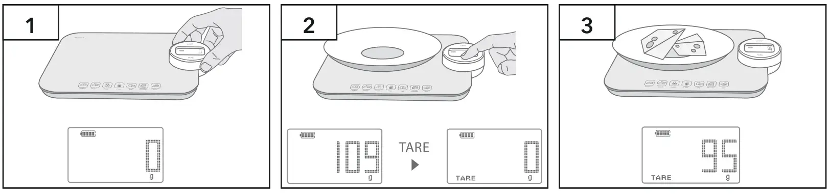 PROZIS SMART-25 Kitchen Scale - Tare function