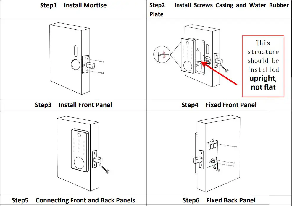 Guangzhou Lightsource Electronics T11 Smart Lock User Manual - Installation Diagram