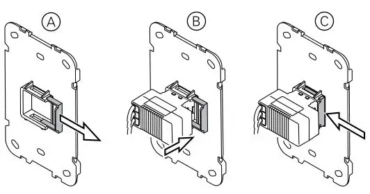 CLIPSAL Iconic Series PIR Motion Sensor Mechanism - Fitting the PIR mechanism to the grid