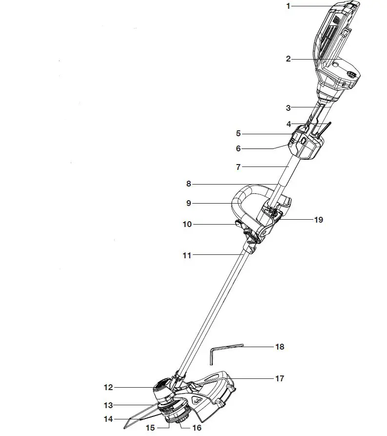 SUNJOE iON100V-16ST-CT-RM Cordless String Trimmer fig3