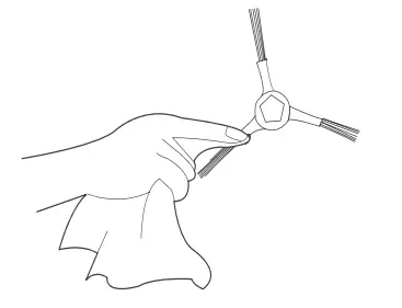 Clean the main brush