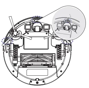 Clean the caster wheel & sensors