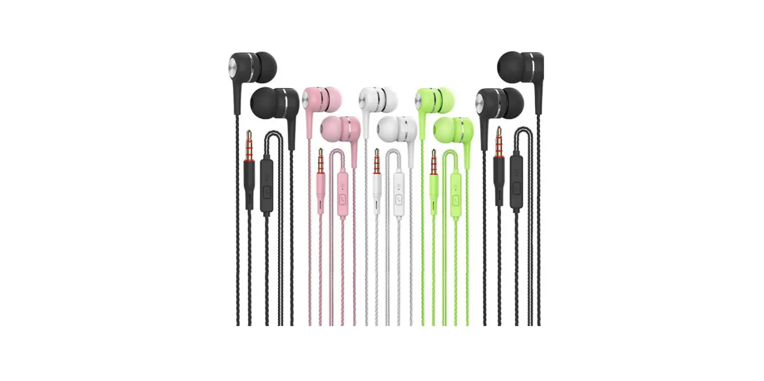 Earbuds Wired With Microphone Pack Of 5, Noise Isolating In-ear Headphones-complete Features\instruction Manual