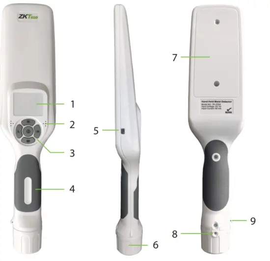 ZKTeco ZK-D300 Hand Held Metal Detector - FIG1