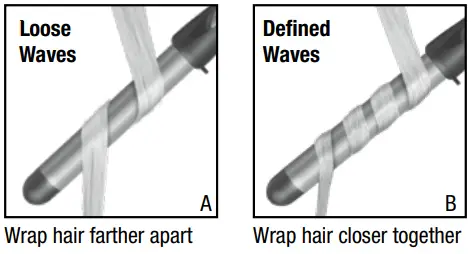 CONAIR CD1002 Tourmaline Ceramic Curling Wands - Waves