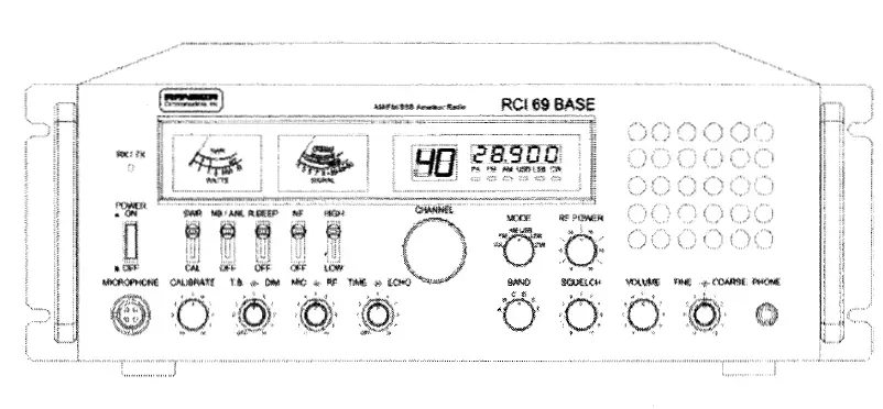 RANGER RCI 69 -Base- AMFMSSB CWPA -10 Meter- Amateur -Base -Station -Transceiver -product