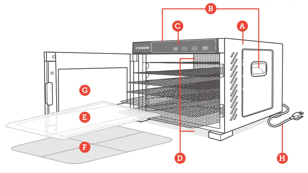 COSORI CP267 FD Premium Stainless Steel Food Dehydrator - Dehydrator