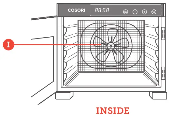 COSORI CP267 FD Premium Stainless Steel Food Dehydrator - Housing