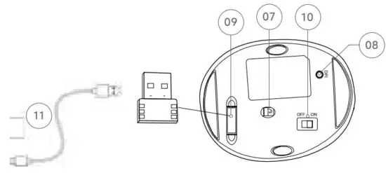 r go HE Ergonomic Break L Right Handed USB Wired Mouse - Wireless Product overview 2