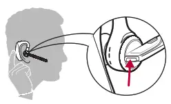 plantronics 206110 101 Voyager 5200 UC Wireless Headset - LEDs flash