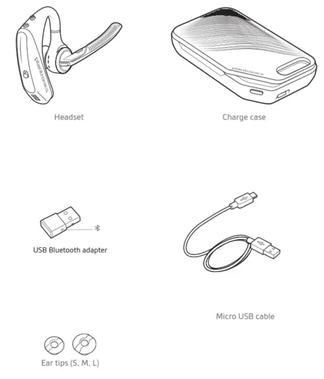 plantronics 206110 101 Voyager 5200 UC Wireless Headset - box