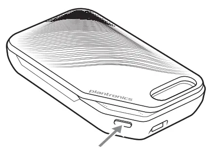 plantronics 206110 101 Voyager 5200 UC Wireless Headset - charge case 1