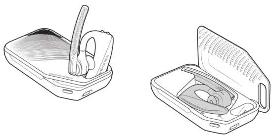 plantronics 206110 101 Voyager 5200 UC Wireless Headset - charge case