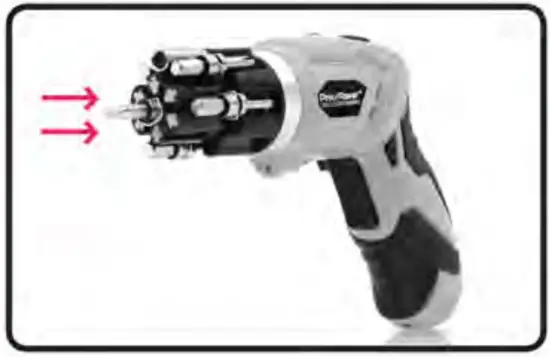 Pink-Power-PP481-LK-Electric-Cordless-Screwdriver-and-Bubble-Level-Kit-Instruction-illustration