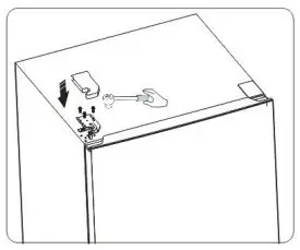 Hisense Bottom Mount Fridge Instruction Manual - Install the temperature sensor part on the left hinge cover