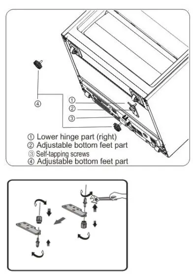 Hisense Bottom Mount Fridge Instruction Manual - Lie the refrigerator backward remove