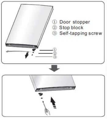 Hisense Bottom Mount Fridge Instruction Manual - Use the Allen wrench