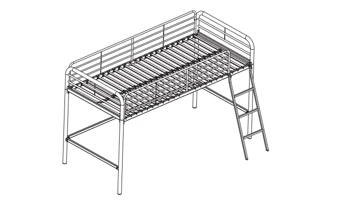 Metal Twin Loft Bed