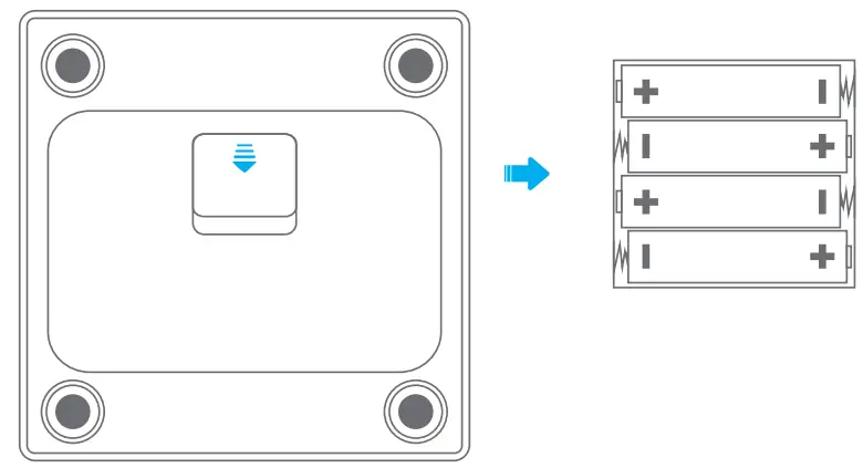 camry IF1010AR Smart Body Fat Scale - After battery installation
