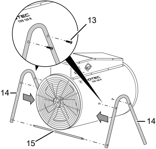 TROTEC TDS 75 R Electric Fan Heater 2