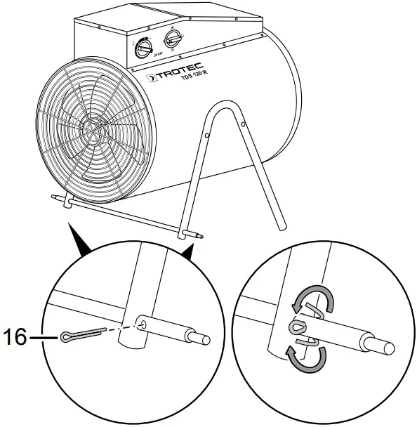 TROTEC TDS 75 R Electric Fan Heater 3