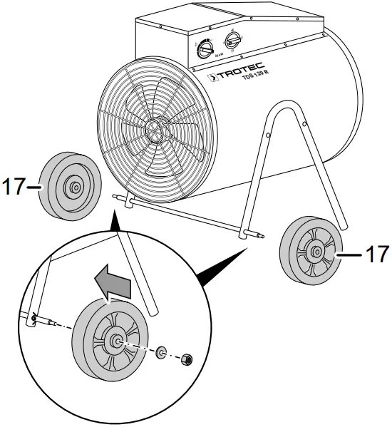 TROTEC TDS 75 R Electric Fan Heater 4