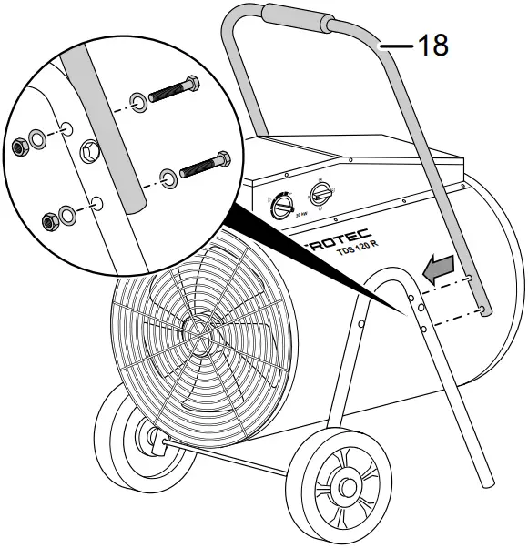 TROTEC TDS 75 R Electric Fan Heater 5
