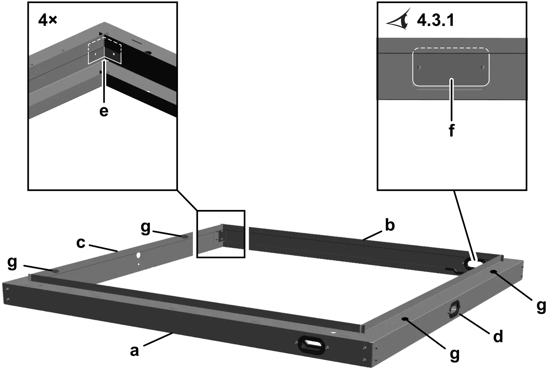 Installing the base frame