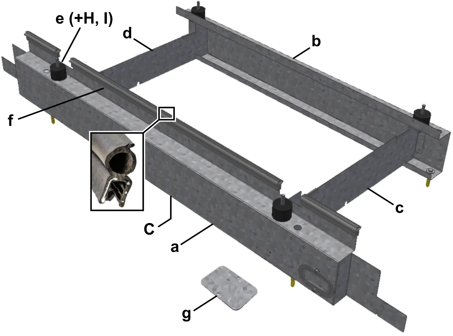 Installing the support frame