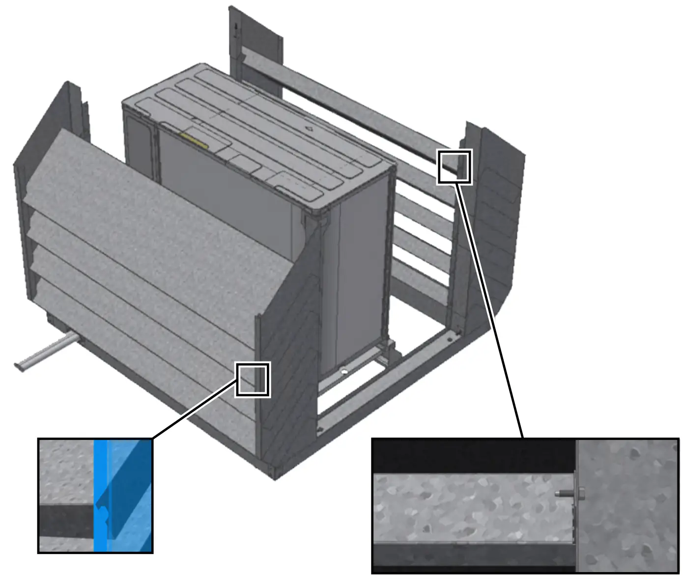 DAIKIN EKLN140A1 Low Sound Enclosure Instruction Manual installing the slats