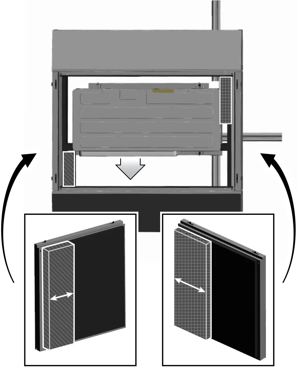 installing the panels and sealing strips