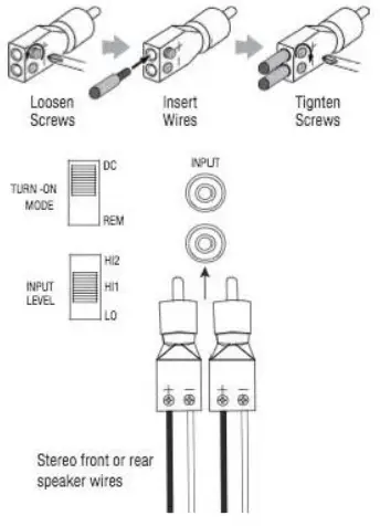 Infinity Reference 10001A Mono Subwoofer Amplifier - High-level signals