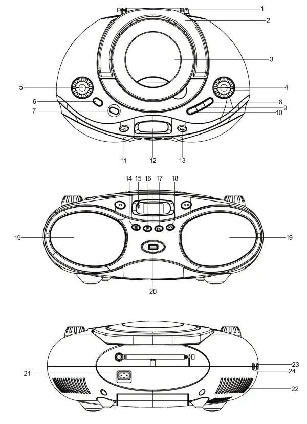 JVC RD-E661W-DAB-RD-E661B-DAB Portable CD Player-1