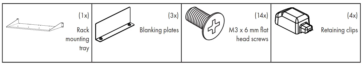 QSC QIO GP8x8 QIO Series Network Control Input or Output Expanders - Rack Tray Hardware1