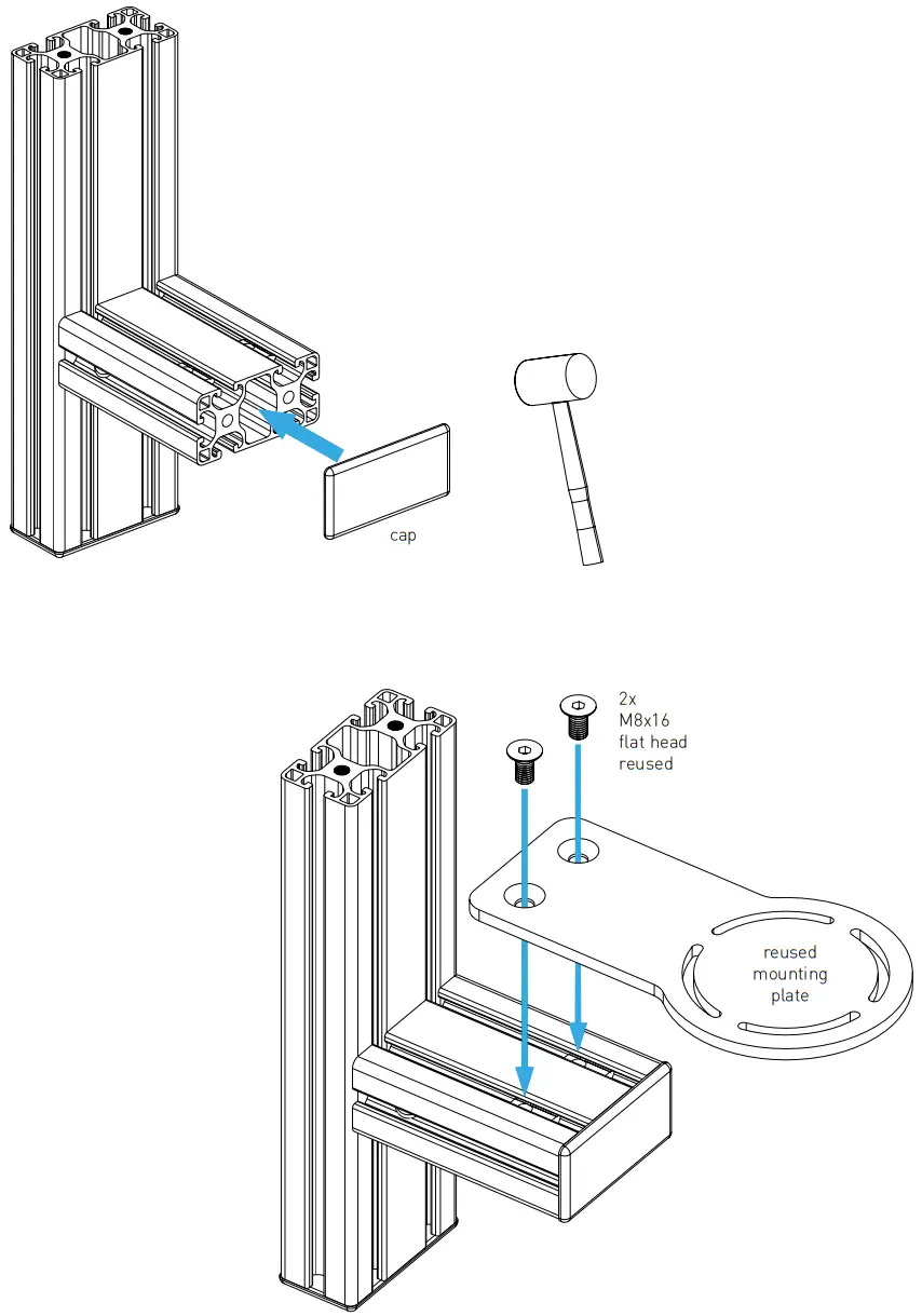 MONSTERTECH 05470002 Table Mount to Rail Mount Conversion - Assembly 2