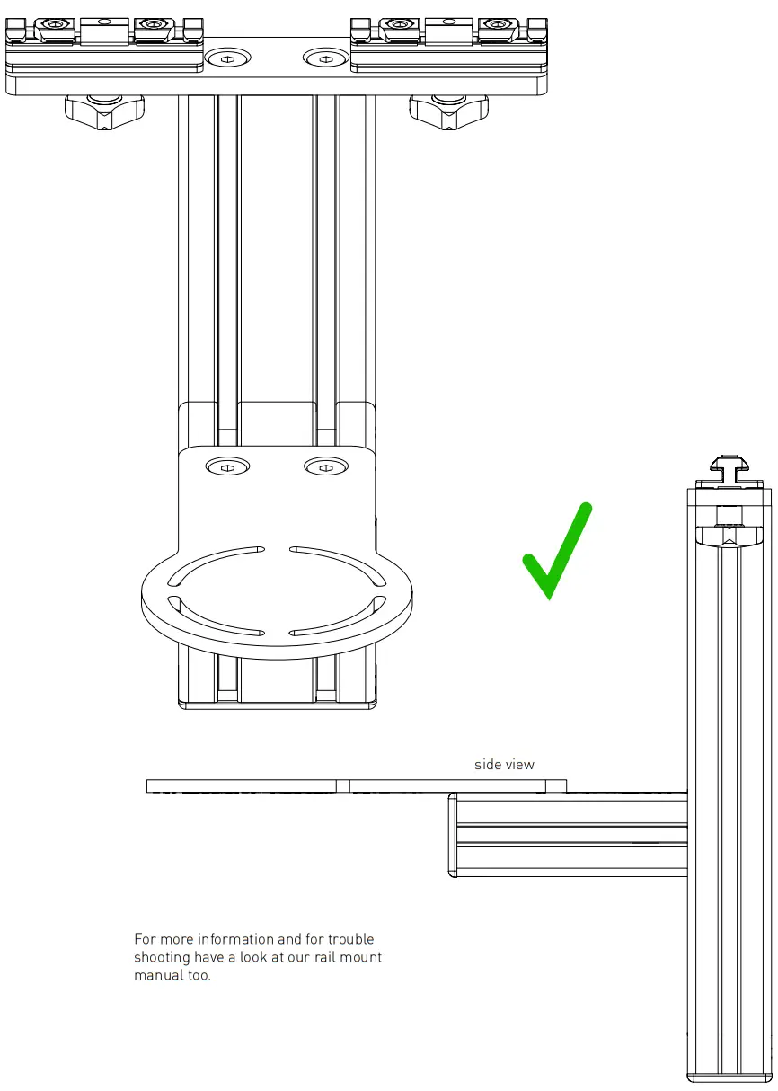 MONSTERTECH 05470002 Table Mount to Rail Mount Conversion - Assembly 4