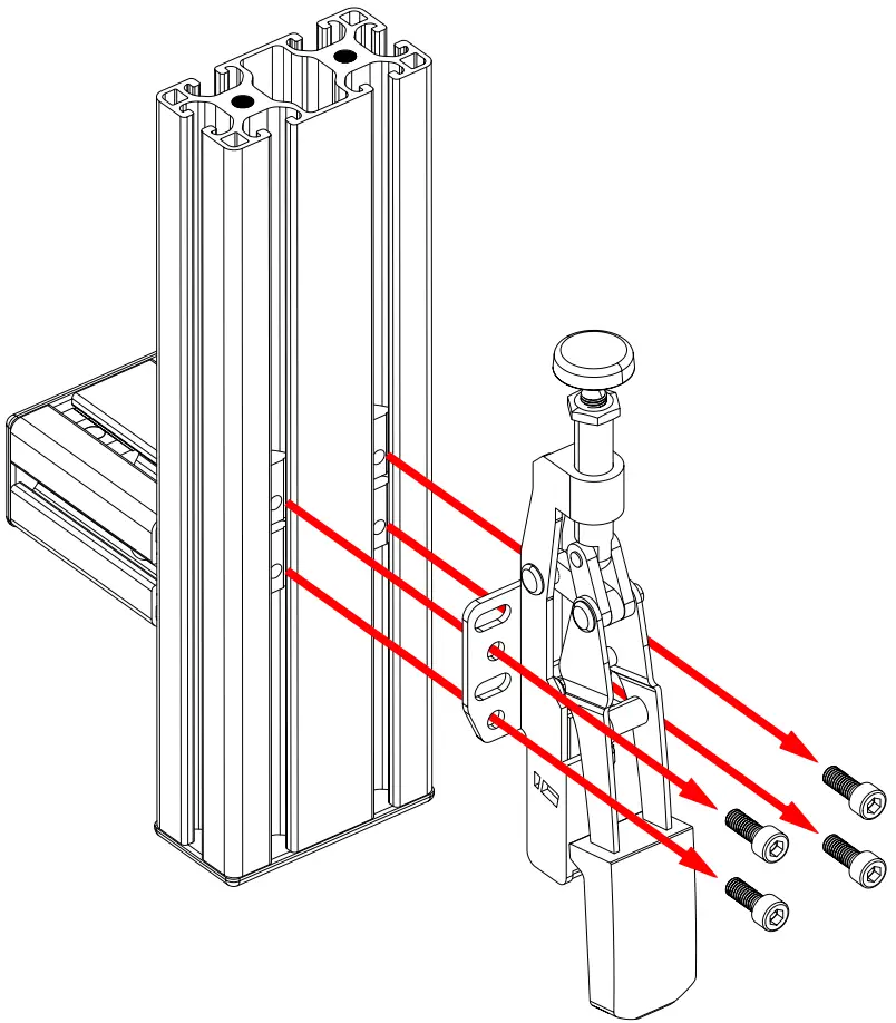 MONSTERTECH 05470002 Table Mount to Rail Mount Conversion - CONVERSION 1