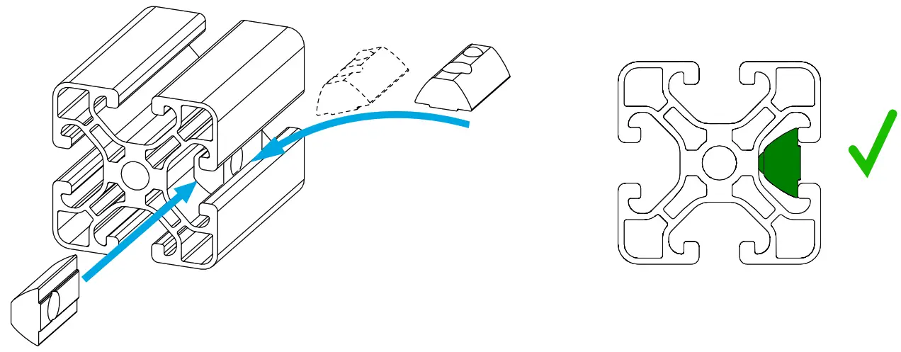 MONSTERTECH 05470002 Table Mount to Rail Mount Conversion - PROFILE NUT