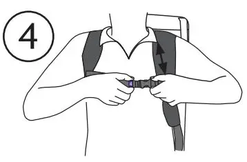 ProTeam TEA-107308 Super Coach Pro 6 Quart Backpack Vacuum Cleaner User Manual - Connect the sternum strap