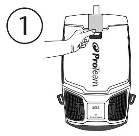 ProTeam TEA-107308 Super Coach Pro 6 Quart Backpack Vacuum Cleaner User Manual - Unlatch the single clamp