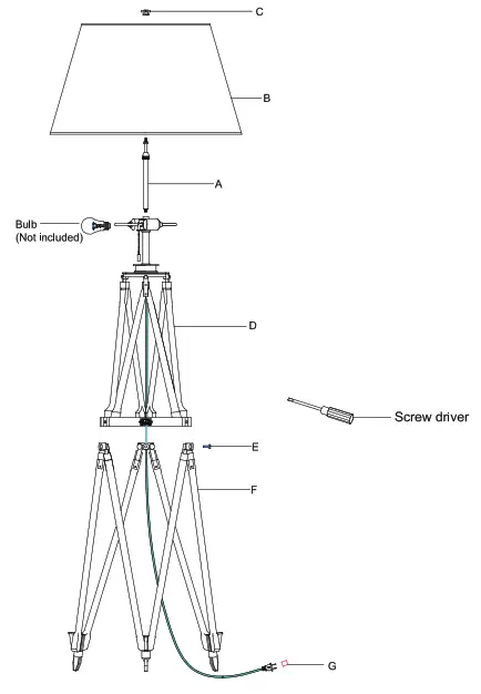 circa LIGHTING RL 1716 Quincy Floor Lamp