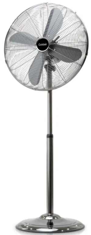 Goldair GCPF265 45cm Black Chrome Pedestal Fan