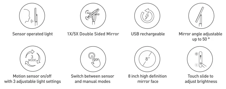 EKO-EK5188DG-iMira-Pro-Double-Sided-Mirror-Instruction-fig-2