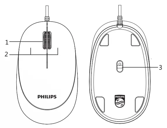PHILIPS SPK7207BL 2000 Series Wireless Mouse - fig 1