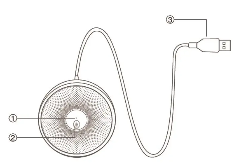 Livoo TEA296 USB Conference Microphone 1