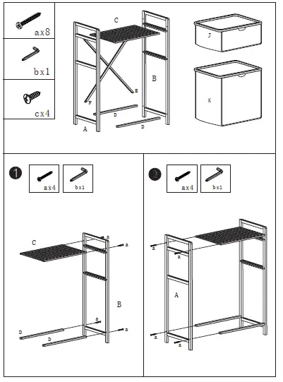 welltime-SJ217110-Barbados-Bathroom-Rack-with-2 textile-baskets-01