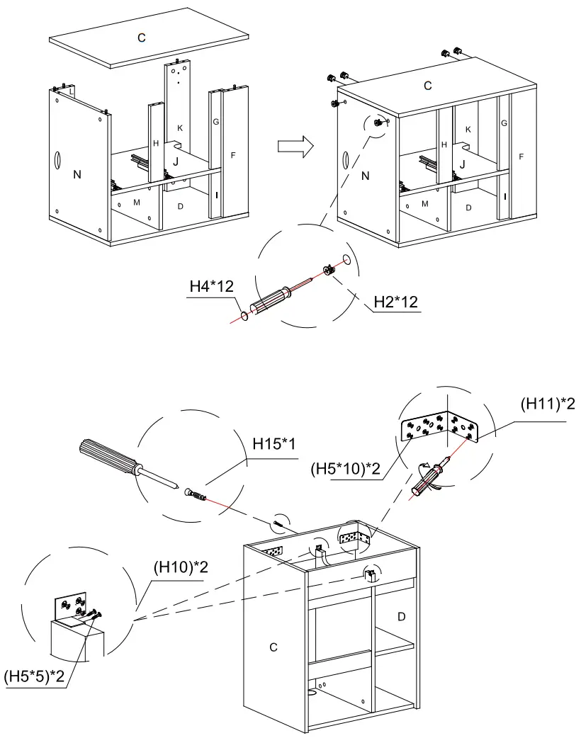 HOMEDEPOT Vanity in Frosted OAK with Ceramic Top - fig4