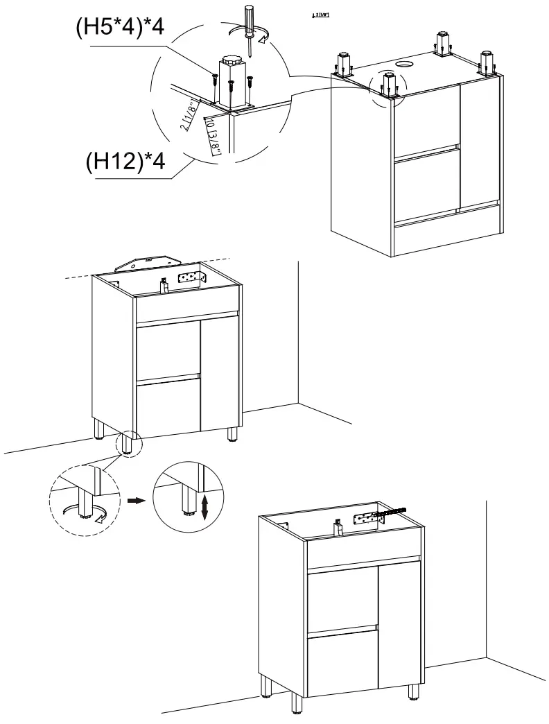HOMEDEPOT Vanity in Frosted OAK with Ceramic Top - fig7